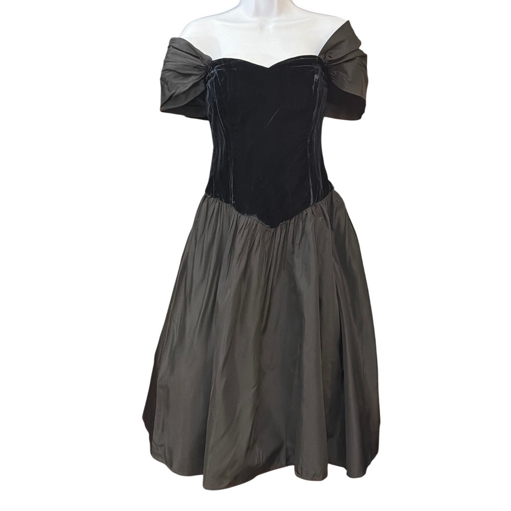 Vintage Loralie Original Dress 80s Prom Goth Victorian Glamour